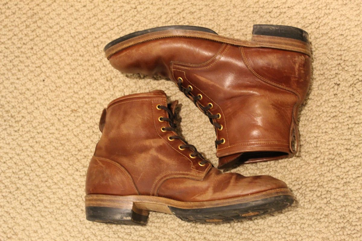 Photo by bars_grover23 on April 6, 2025 of the Iron Boots The Chosen One in Maryam Toscanello TPR Horsebutt.