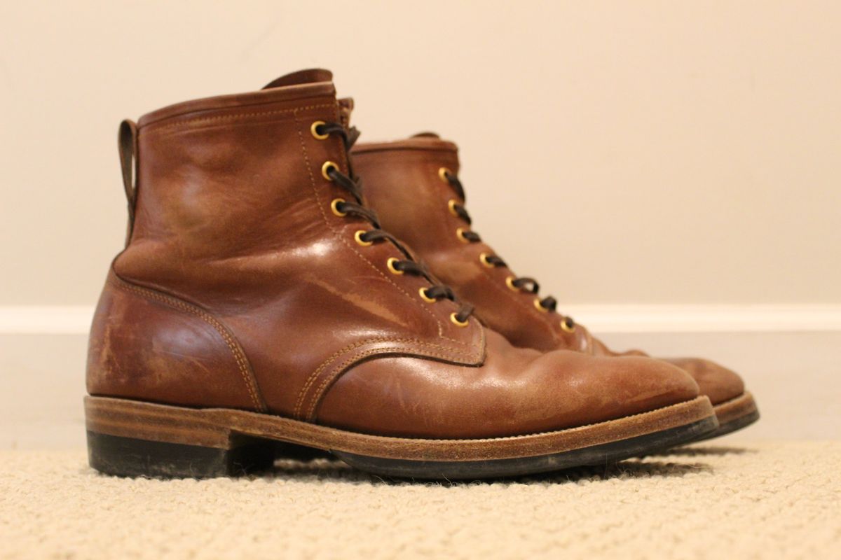 Photo by bars_grover23 on April 6, 2025 of the Iron Boots The Chosen One in Maryam Toscanello TPR Horsebutt.