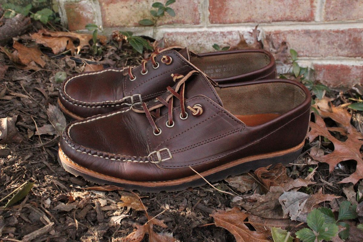 Photo by bars_grover23 on March 1, 2025 of the Rancourt & Co. Baxter Ranger Moc in Horween Carolina Brown Chromexcel.
