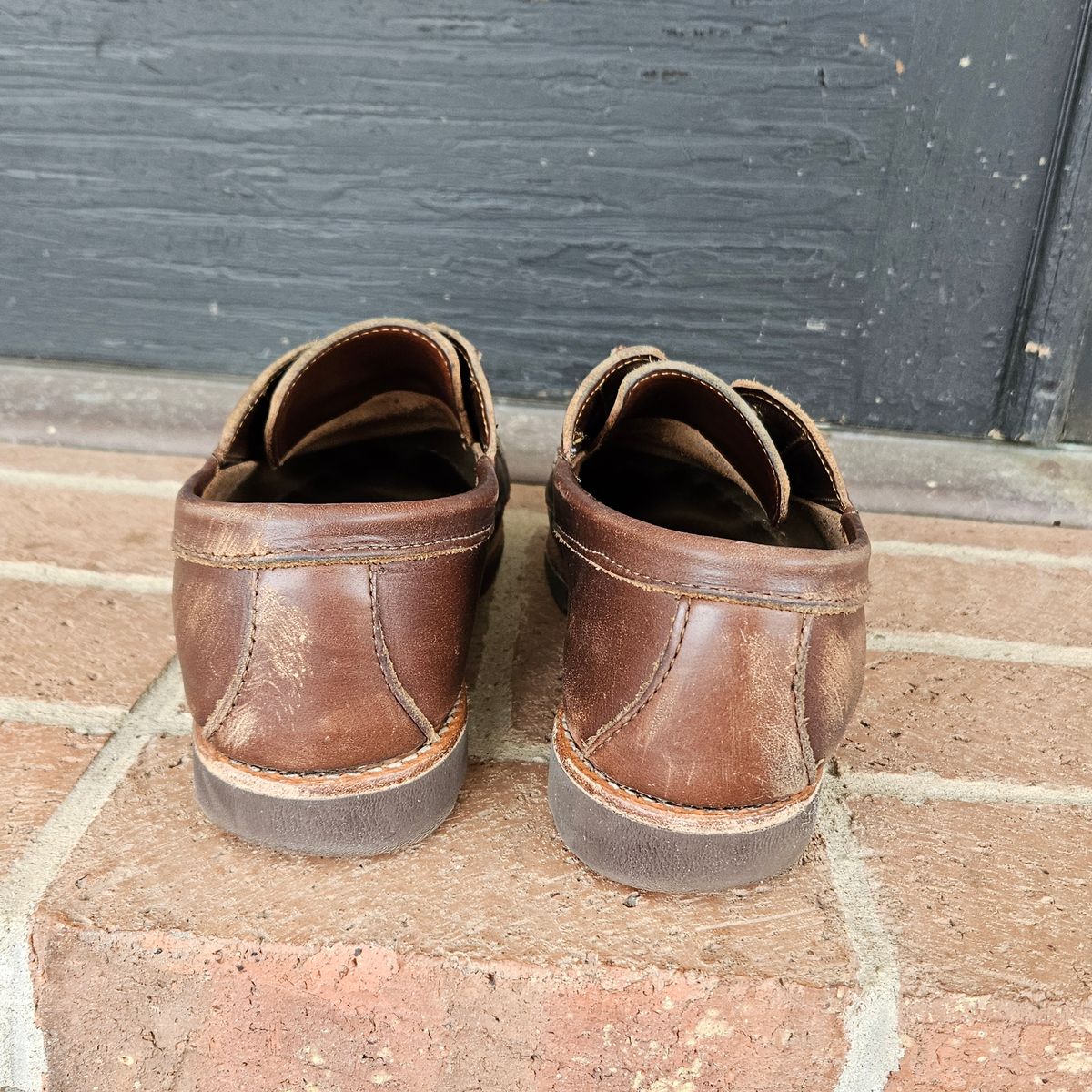 Photo by bars_grover23 on December 5, 2025 of the Rancourt & Co. Baxter Ranger Moc in Horween Carolina Brown Chromexcel.