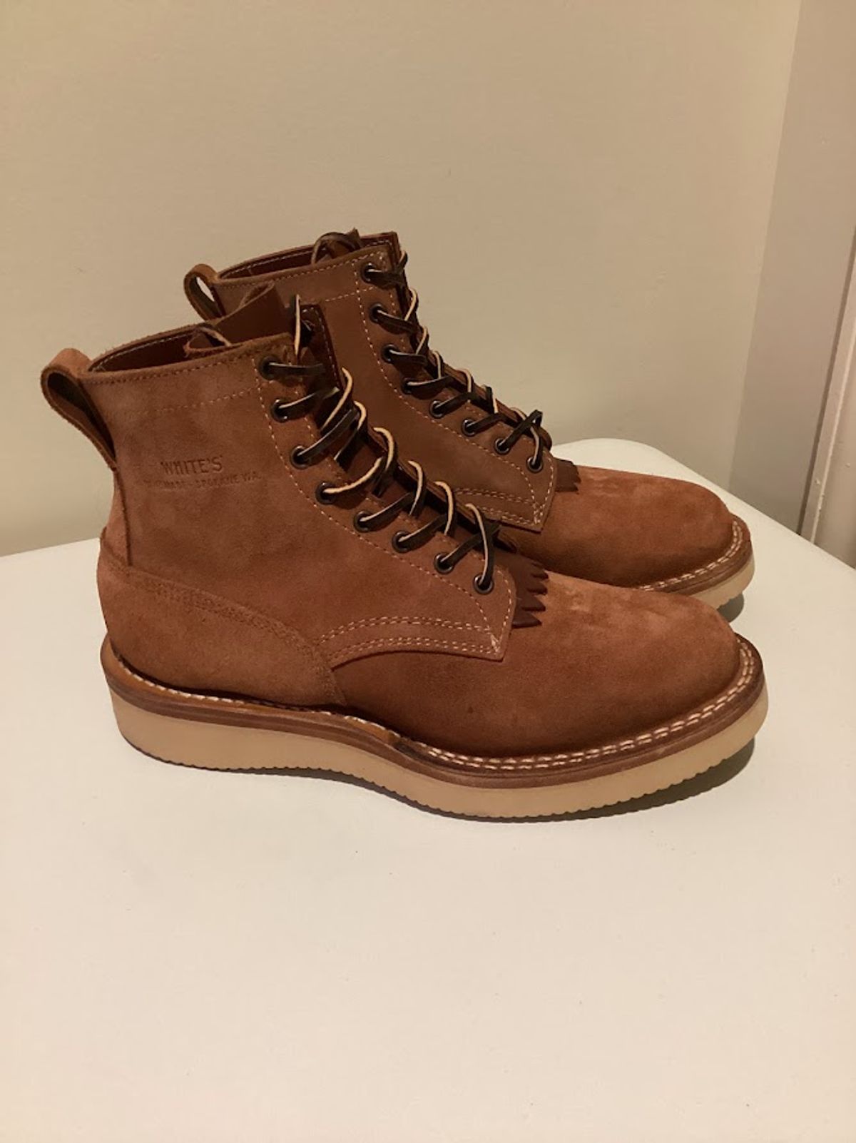 Photo by bars_grover23 on December 6, 2023 of the White's C350-CS in Seidel Red Dog Oil Tan Roughout.