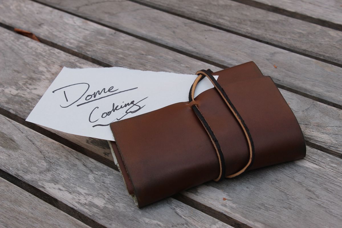 Photo by bars_grover23 on November 2, 2025 of the Self-Made Daily Driver Journal in Seidel Natural Double Shot & Horween Orange Predator.