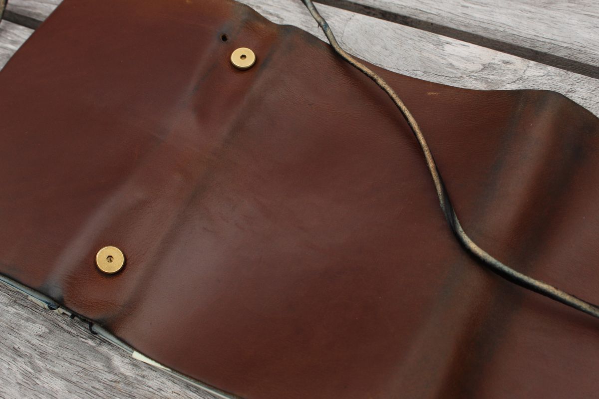 Photo by bars_grover23 on March 5, 2026 of the Self-Made Daily Driver Journal in Seidel Natural Double Shot & Horween Orange Predator.