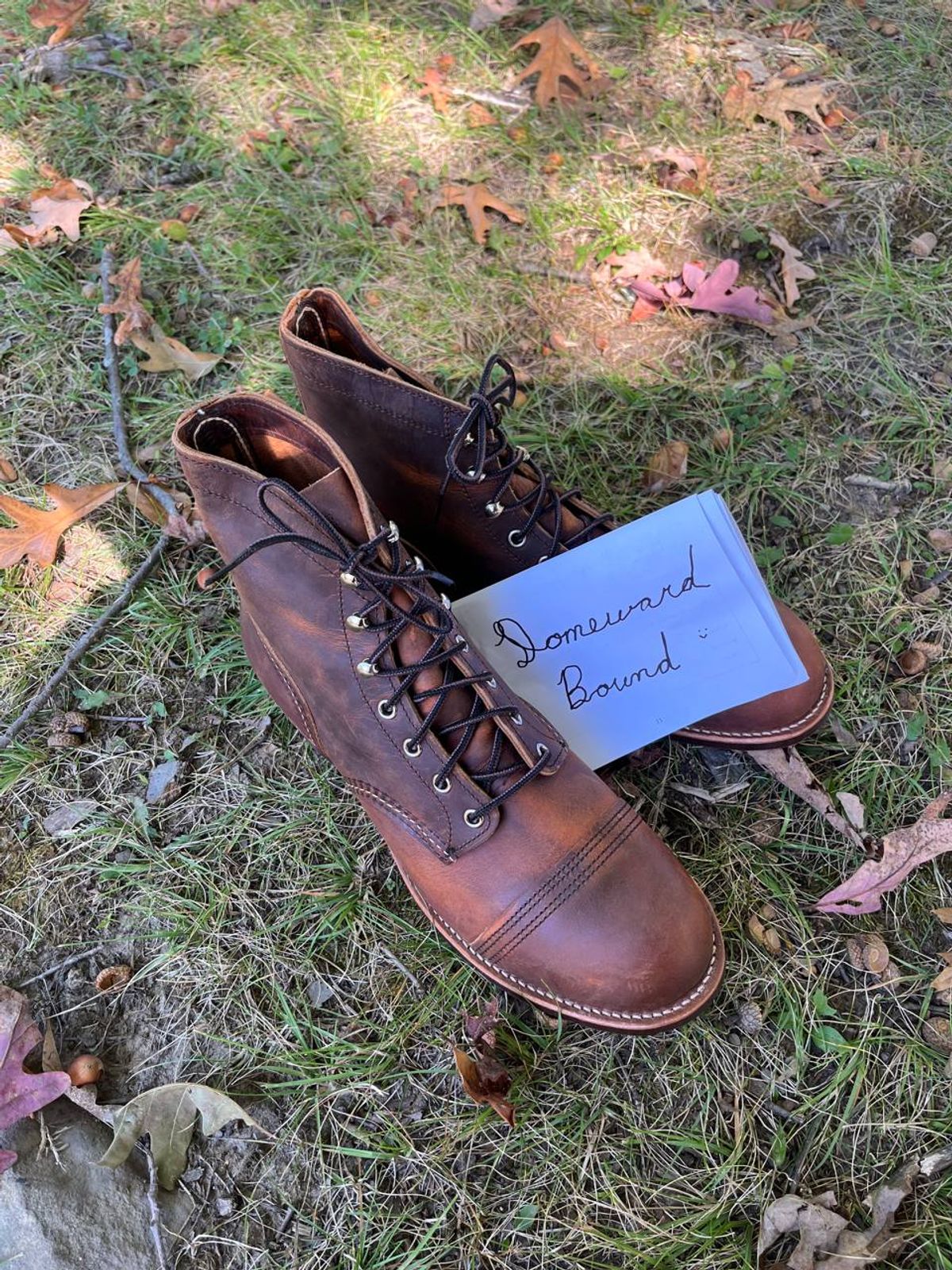 Photo by bars_grover23 on October 2, 2023 of the Red Wing Iron Ranger in S.B. Foot Copper Rough and Tough.