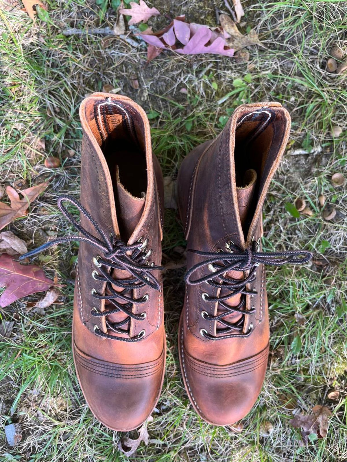 Photo by bars_grover23 on October 2, 2023 of the Red Wing Iron Ranger in S.B. Foot Copper Rough and Tough.