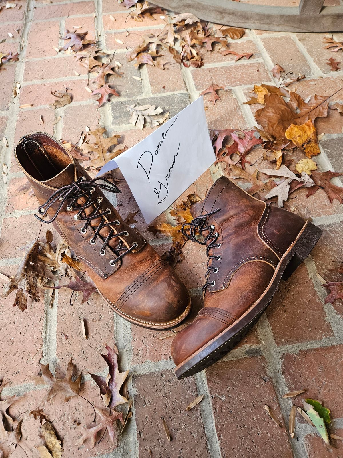 Photo by bars_grover23 on November 4, 2023 of the Red Wing Iron Ranger in S.B. Foot Copper Rough and Tough.