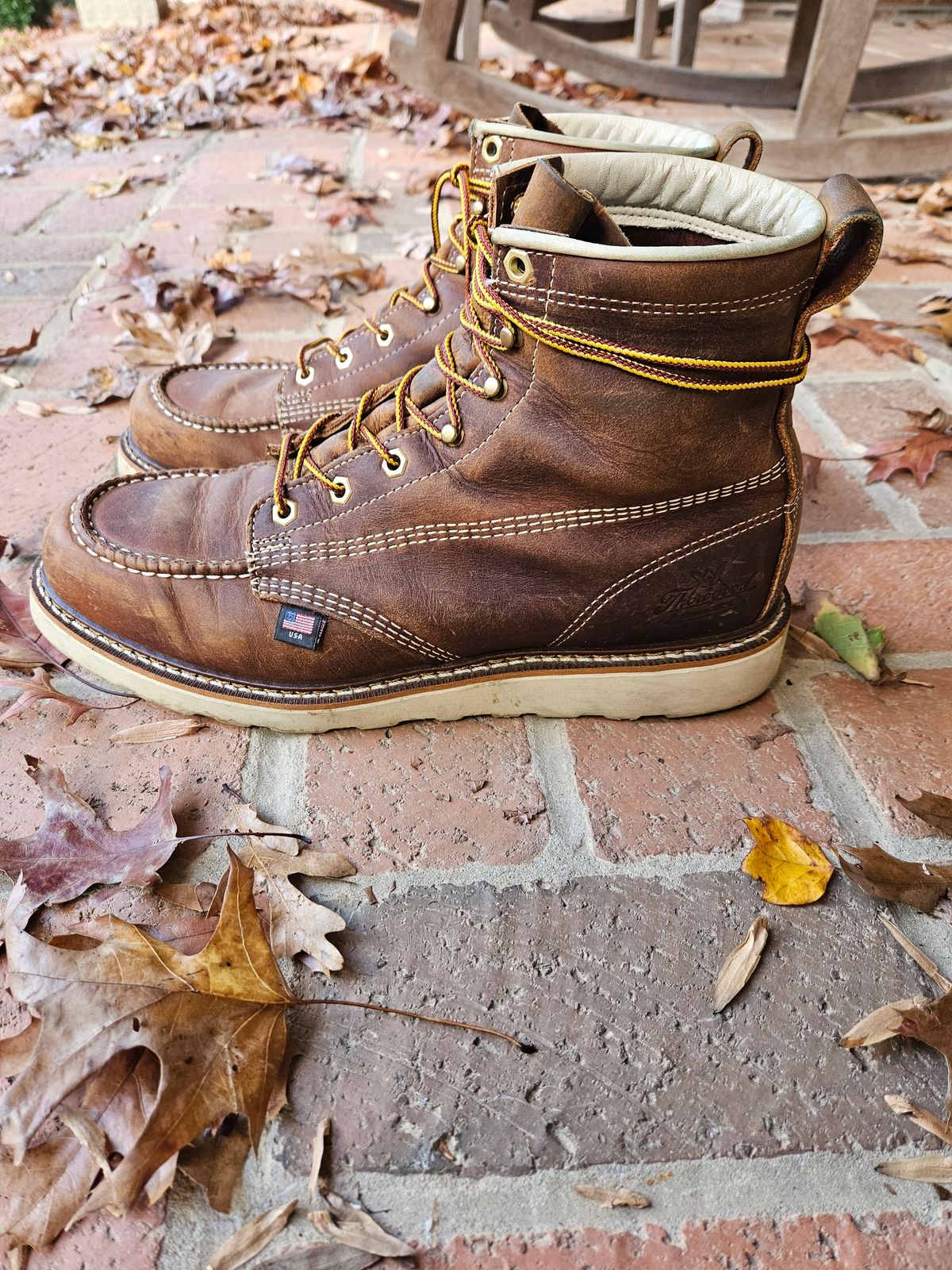 Photo by bars_grover23 on November 4, 2023 of the Thorogood American Heritage 6" Moc Toe in Seidel Trail Crazy Horse.