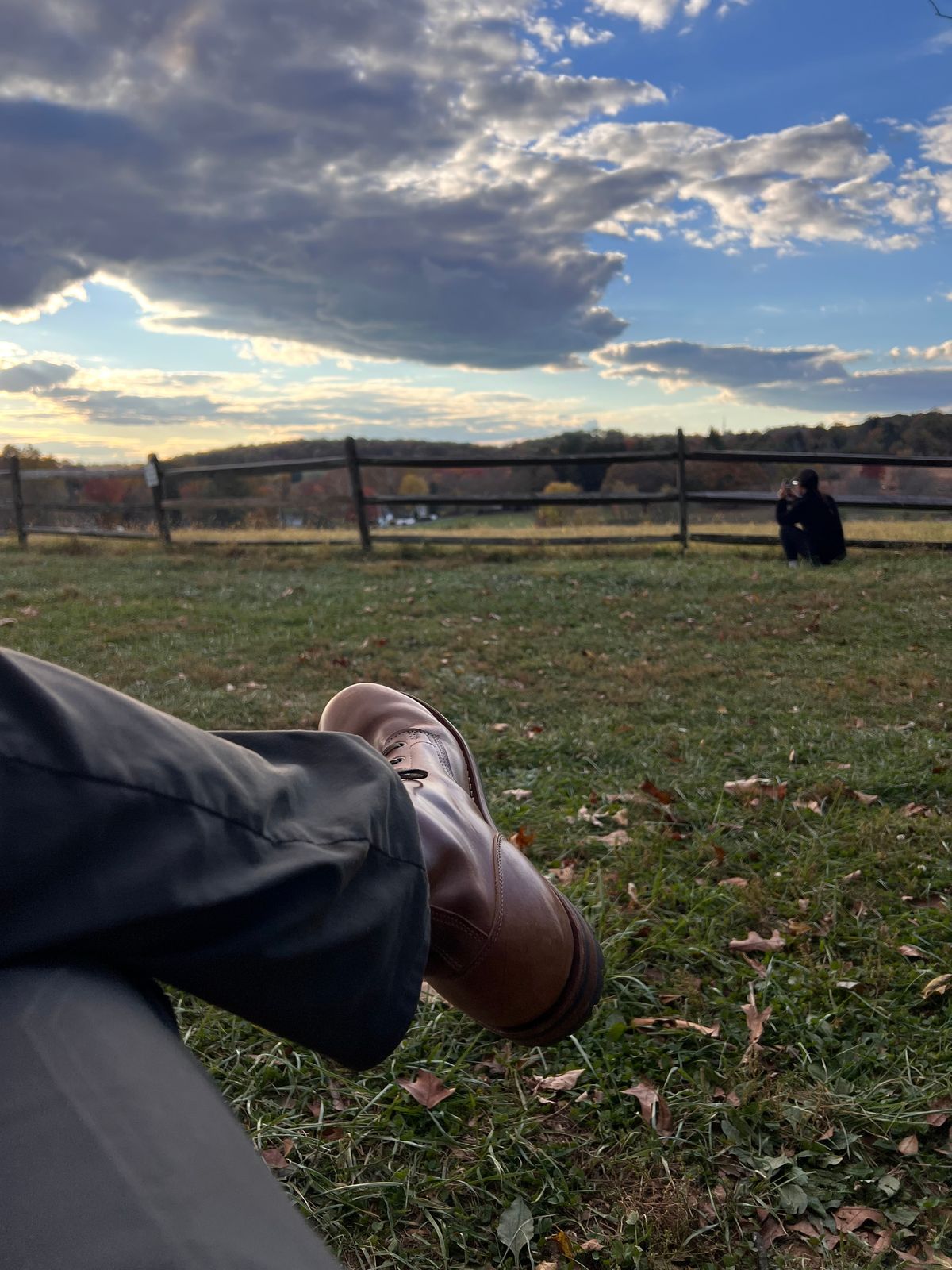 Photo by dandandan on October 26, 2025 of the Truman Plain Toe Boot in Sesame Doubleshot.