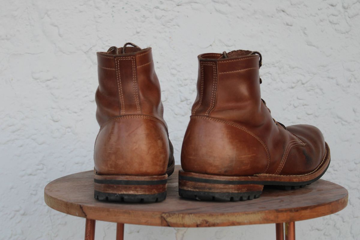 Photo by dandandan on March 1, 2026 of the Truman Plain Toe Boot in Sesame Doubleshot.