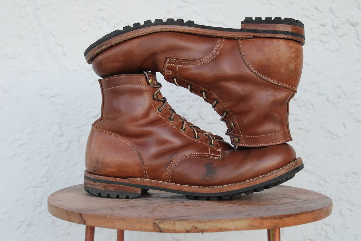 Photo by dandandan on March 1, 2026 of the Truman Plain Toe Boot in Sesame Doubleshot.