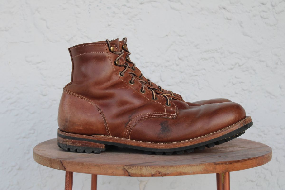Photo by dandandan on March 1, 2026 of the Truman Plain Toe Boot in Sesame Doubleshot.