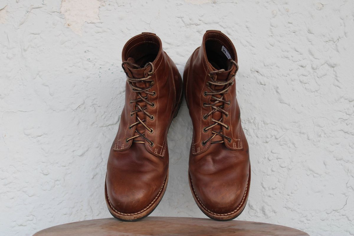 Photo by dandandan on March 1, 2026 of the Truman Plain Toe Boot in Sesame Doubleshot.