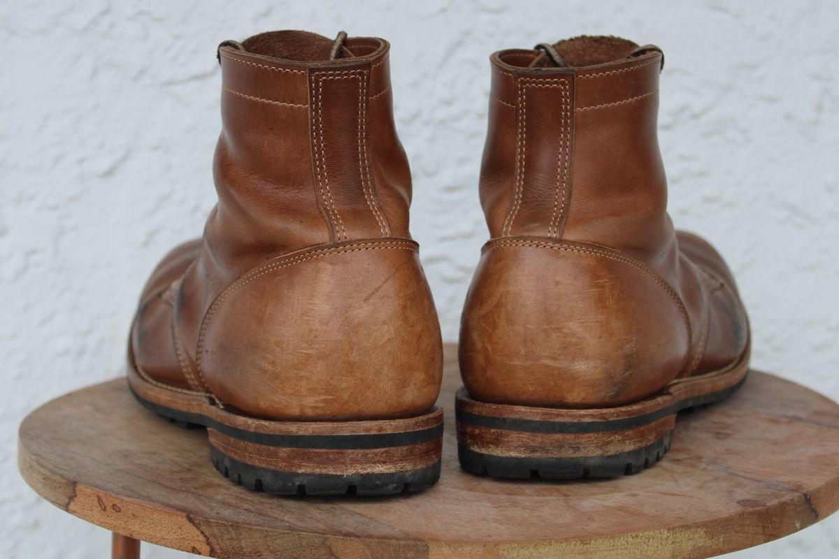 Photo by dandandan on April 5, 2026 of the Truman Plain Toe Boot in Sesame Doubleshot.