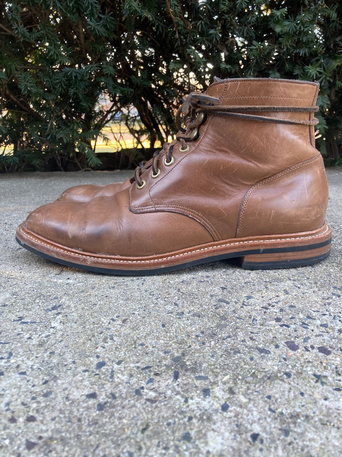 Photo by dandandan on February 4, 2023 of the Grant Stone Diesel Boot in Horween Dune Chromexcel.