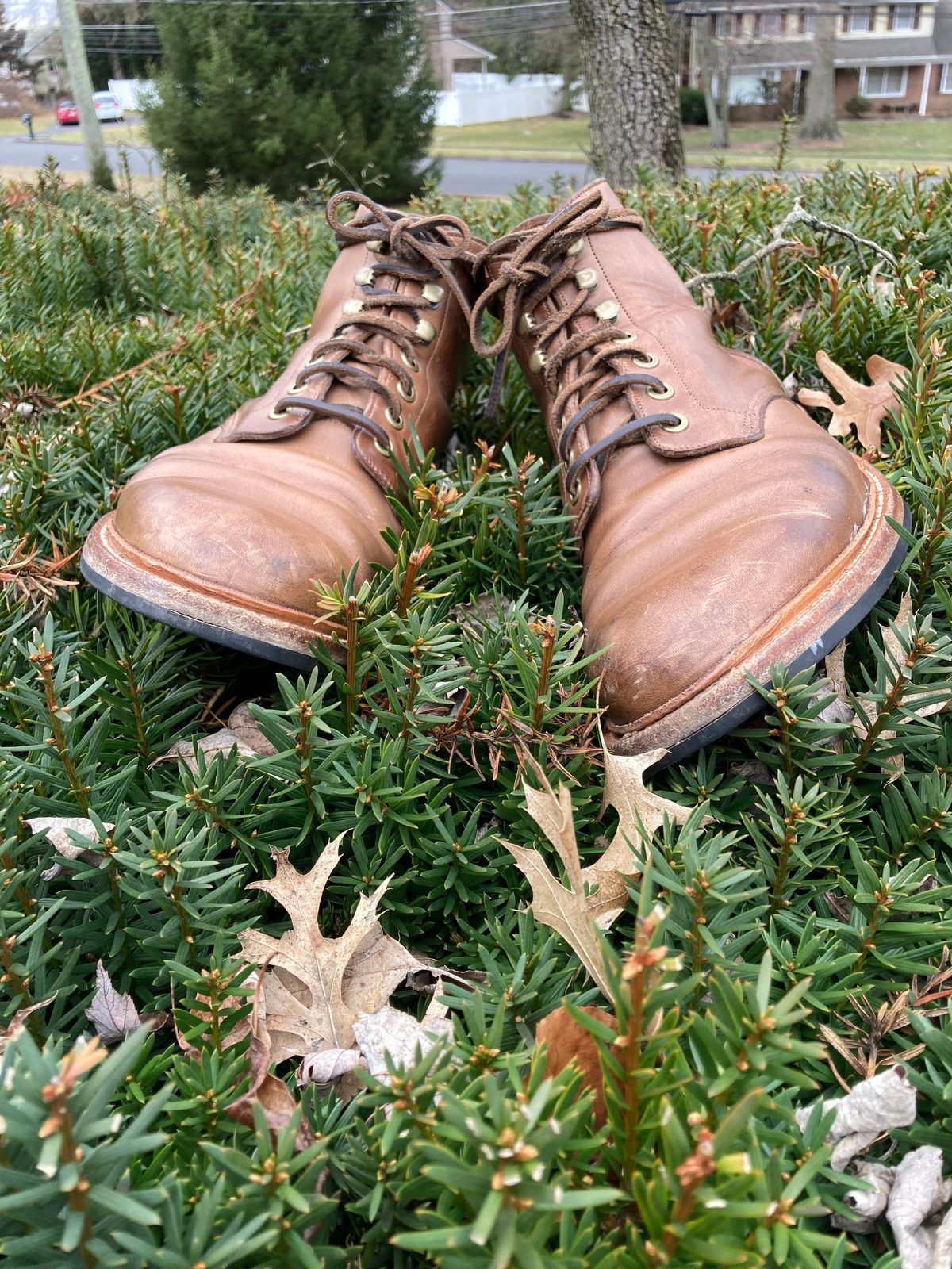 Photo by dandandan on March 4, 2023 of the Grant Stone Diesel Boot in Horween Dune Chromexcel.