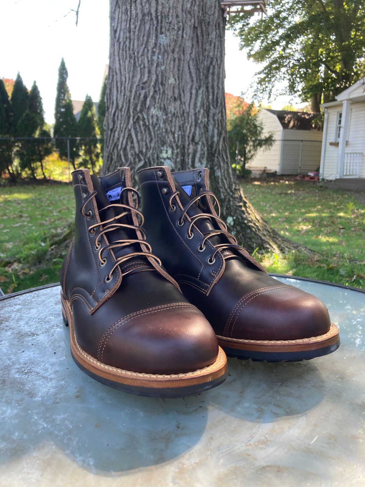 Photo by dandandan on October 1, 2023 of the Truman Service Boot in Seidel Bay Double Shot.