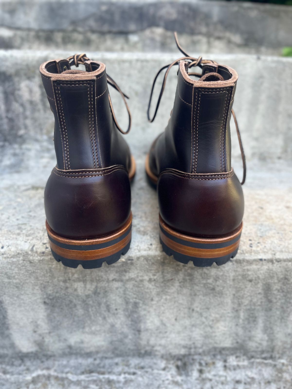 Photo by dandandan on October 1, 2023 of the Truman Service Boot in Seidel Bay Double Shot.