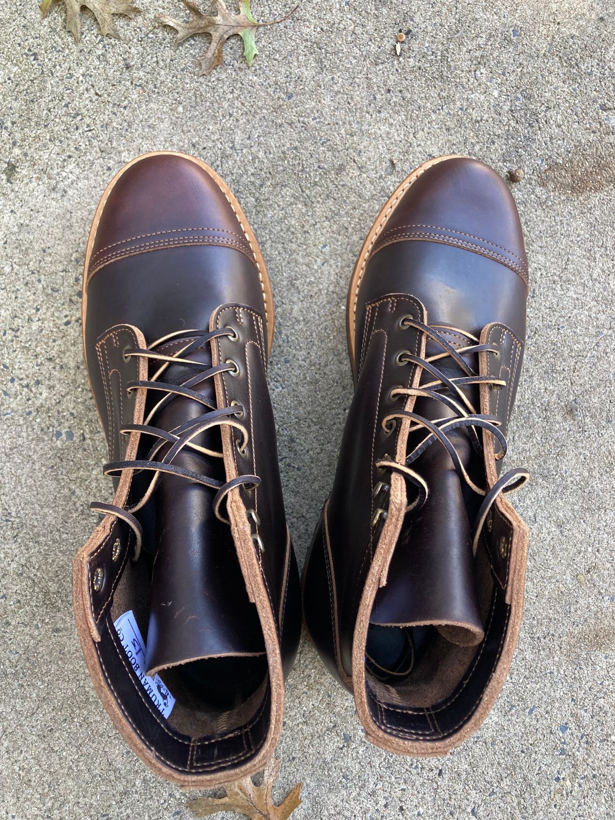 Photo by dandandan on October 1, 2023 of the Truman Service Boot in Seidel Bay Double Shot.