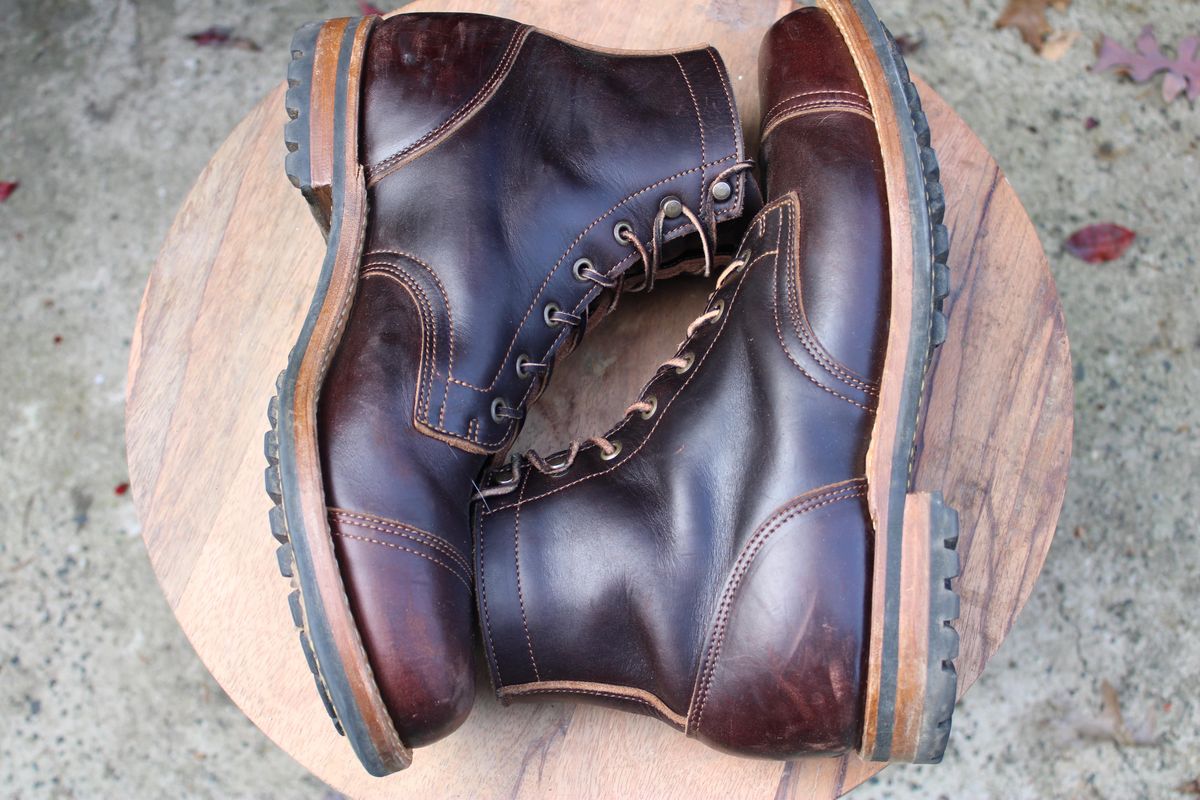 Photo by dandandan on November 4, 2023 of the Truman Service Boot in Seidel Bay Double Shot.
