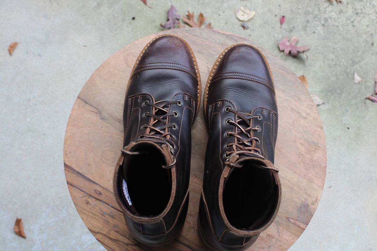 Photo by dandandan on November 4, 2023 of the Truman Service Boot in Seidel Bay Double Shot.