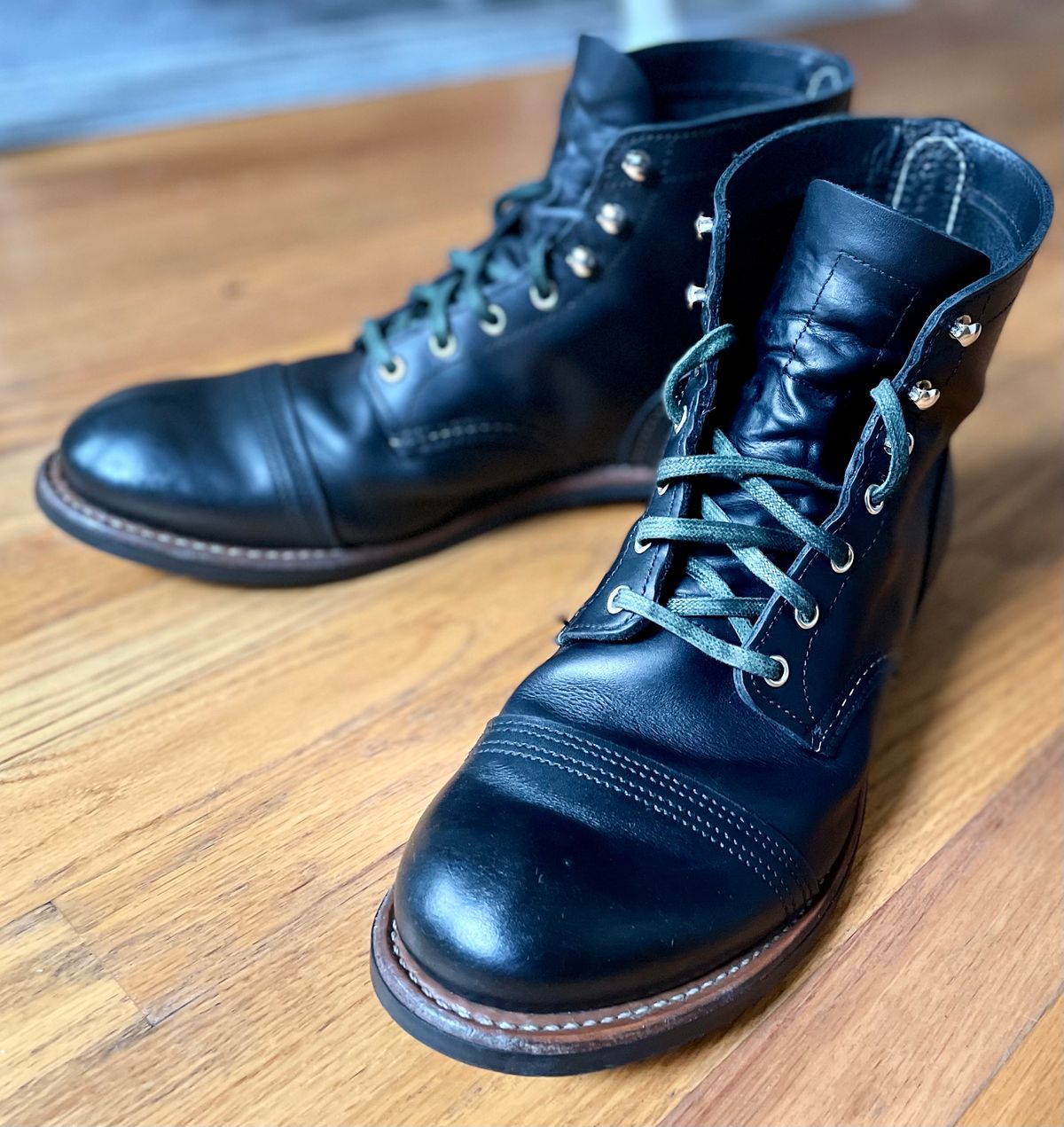 Photo by nomoresayswife on February 1, 2023 of the Red Wing Iron Ranger in S.B. Foot Black Harness.