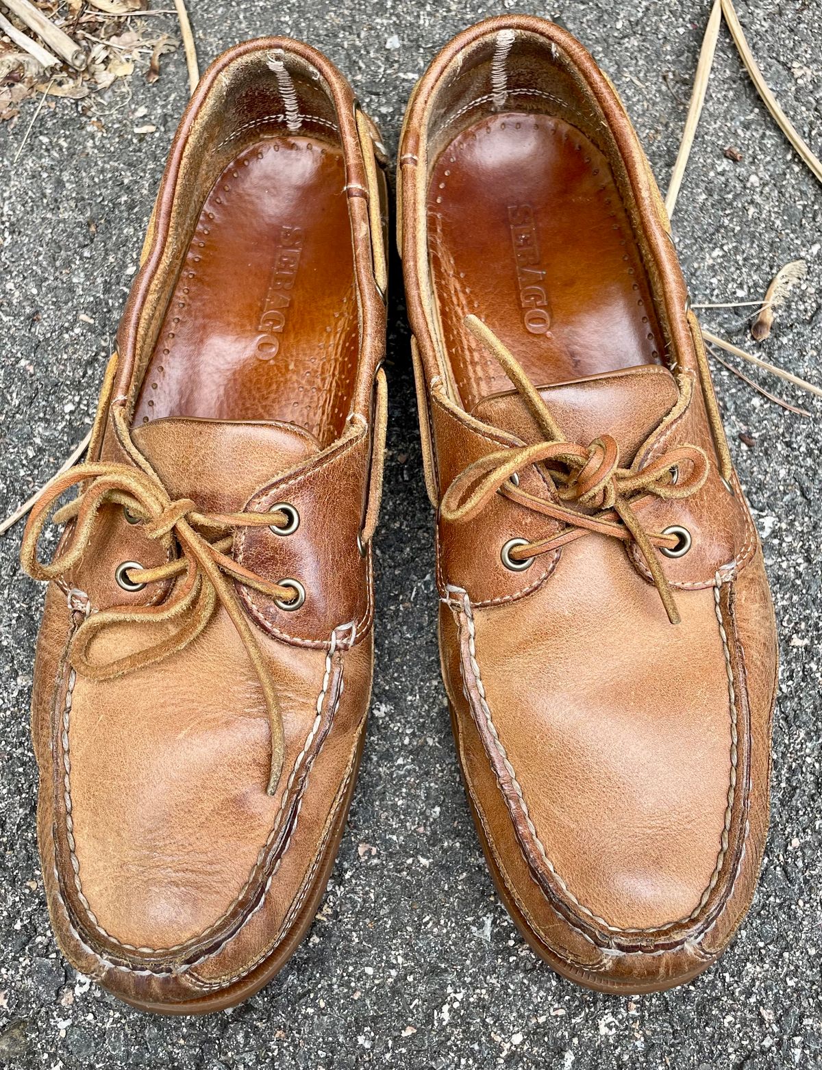 Photo by nomoresayswife on April 1, 2024 of the Sebago Schooner in Brown Tan Crazy Horse.