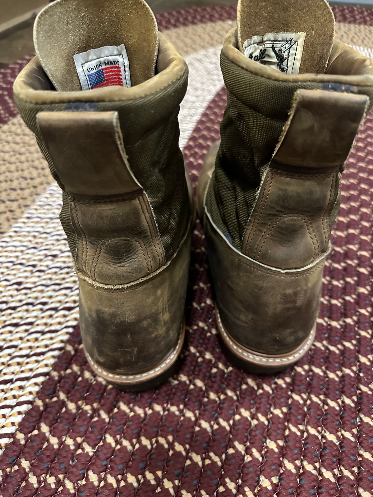 Photo by FtValloniaStreaker on December 3, 2023 of the Hall's Lace-To-Toe Lineman Boot in Brown Crazy Horse Oiled Leather.