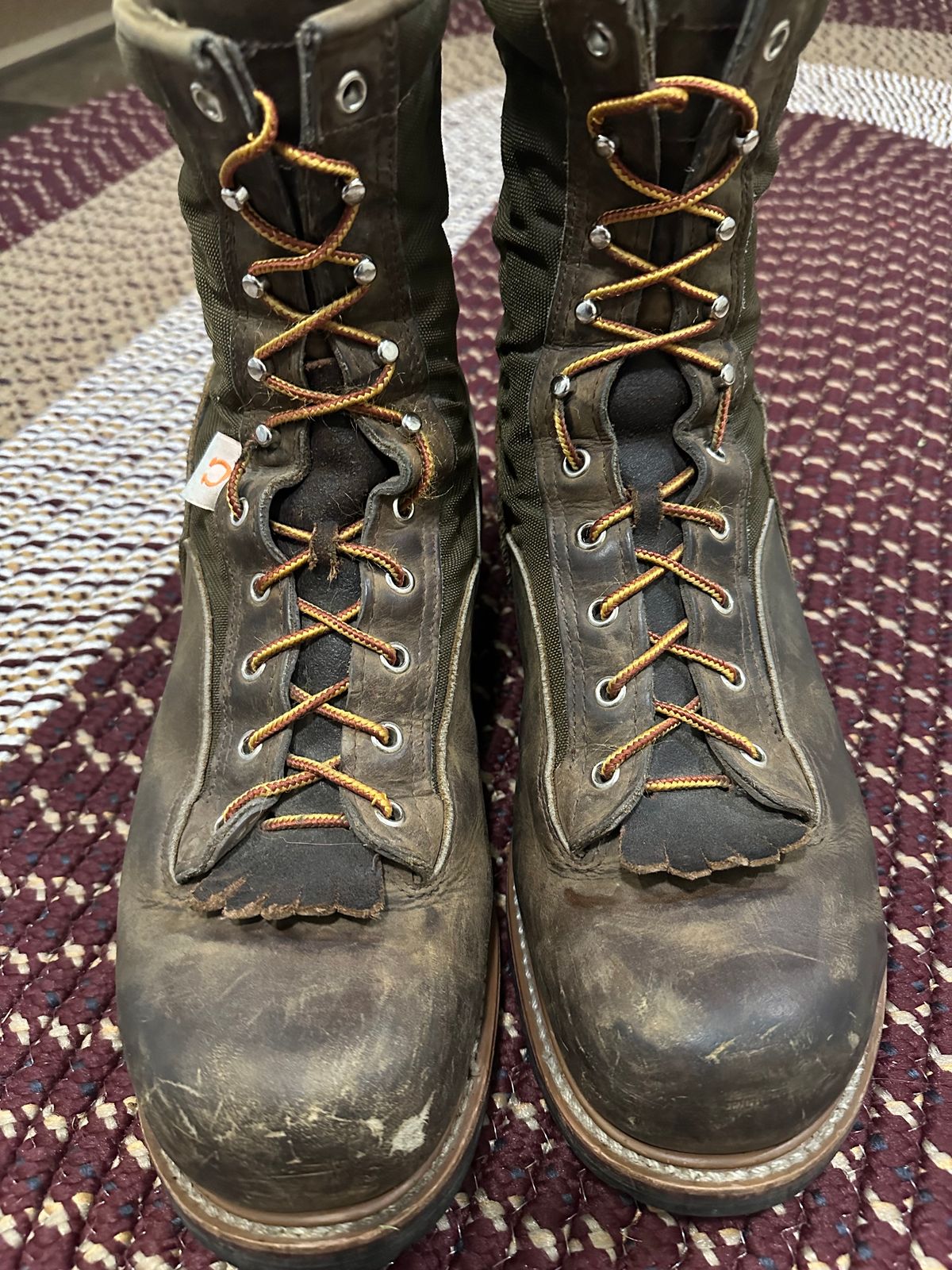 Photo by FtValloniaStreaker on December 3, 2023 of the Hall's Lace-To-Toe Lineman Boot in Brown Crazy Horse Oiled Leather.