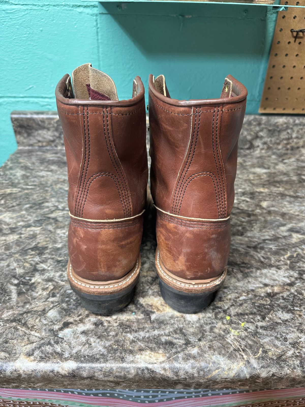 Photo by FtValloniaStreaker on November 6, 2025 of the Red Wing Logger in S.B. Foot Oro-Harness.