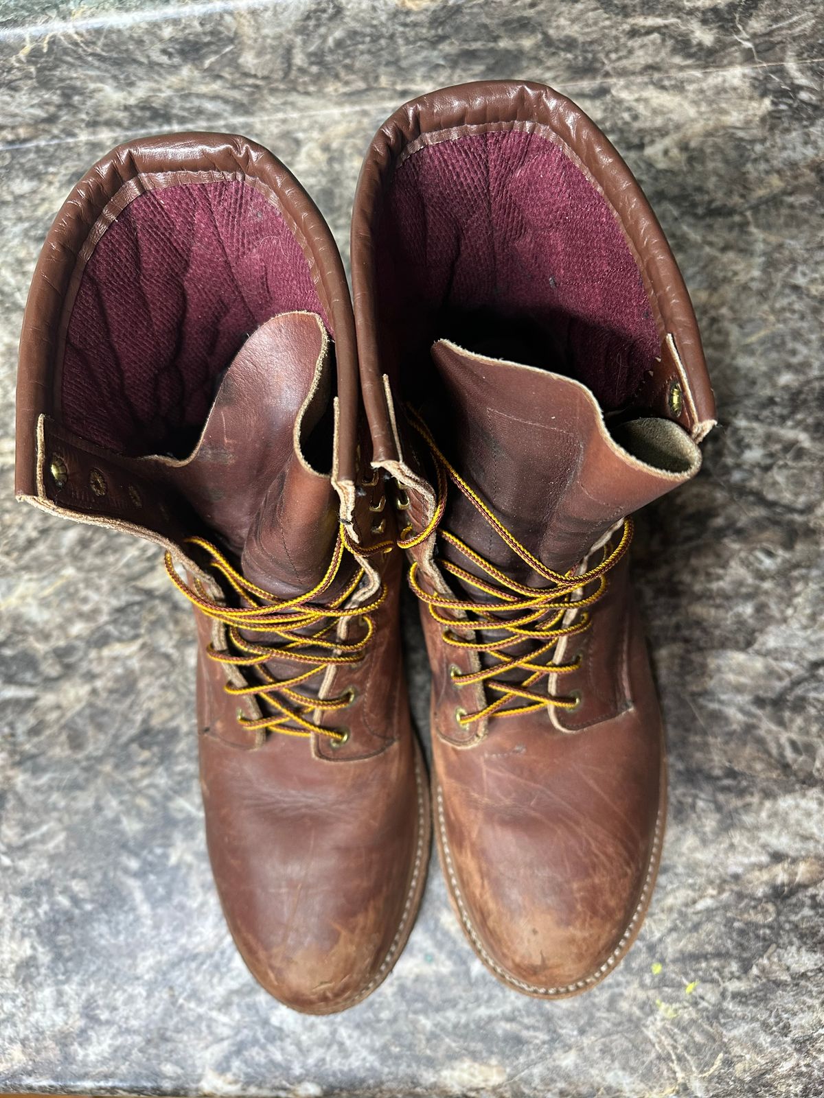 Photo by FtValloniaStreaker on November 6, 2025 of the Red Wing Logger in S.B. Foot Oro-Harness.