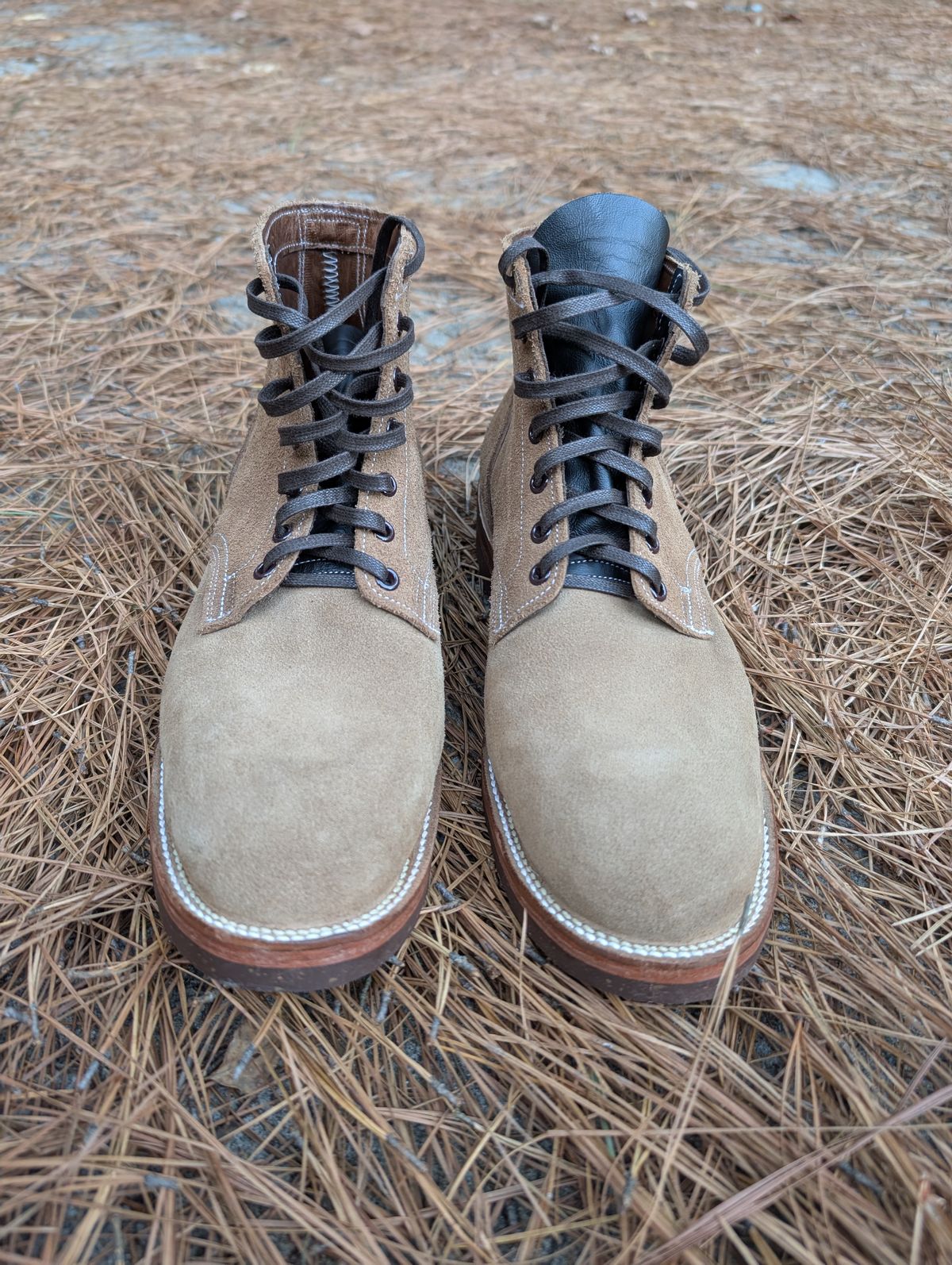 Photo by SIDO on October 1, 2025 of the Oak Street Bootmakers Storm Boot in Horween Natural Chromexcel Roughout.