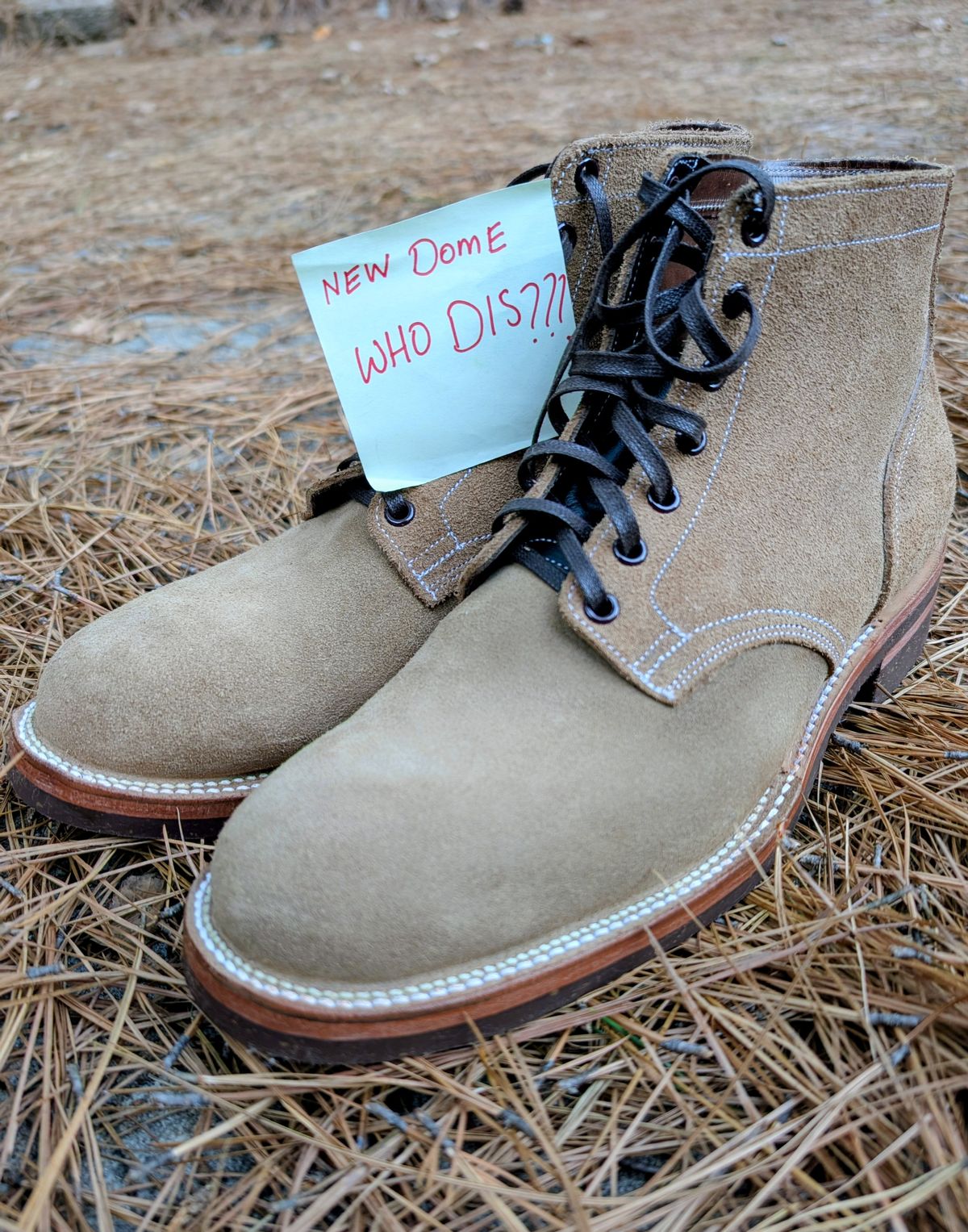 Photo by SIDO on October 1, 2025 of the Oak Street Bootmakers Storm Boot in Horween Natural Chromexcel Roughout.