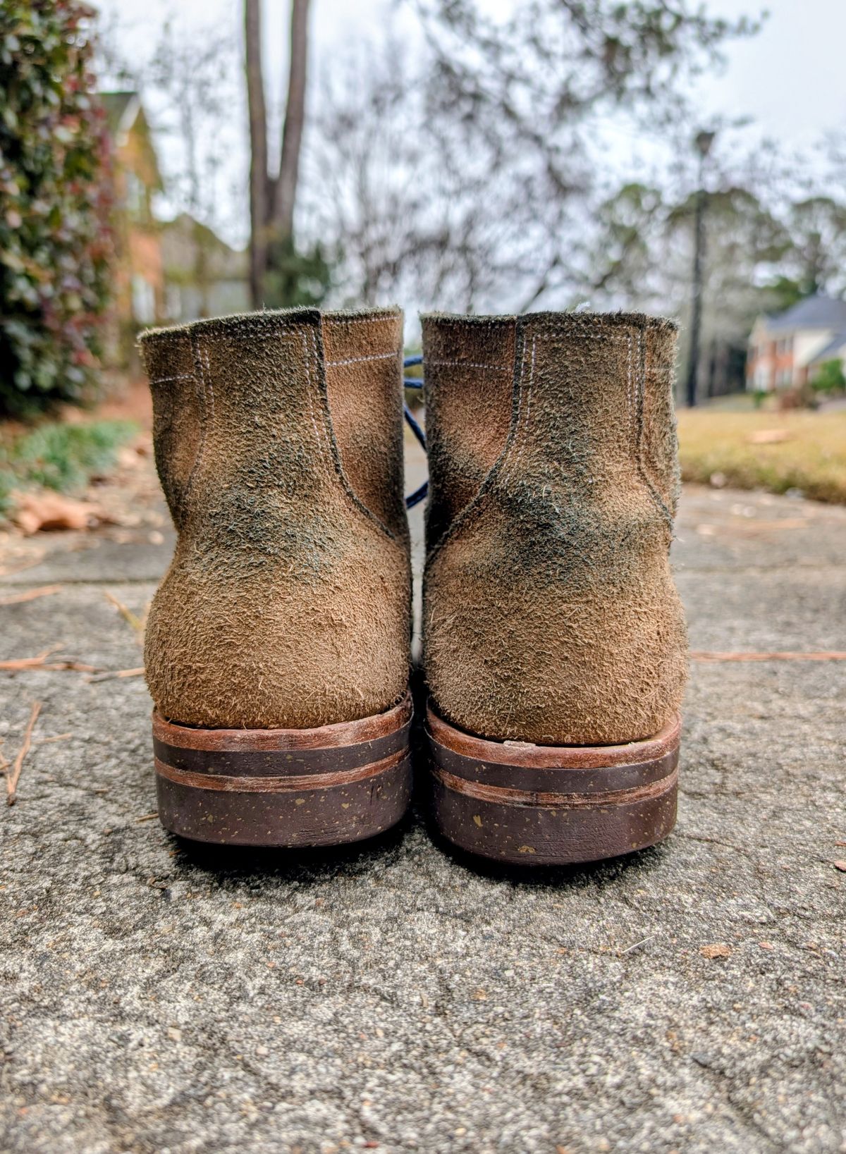 Photo by SIDO on December 4, 2025 of the Oak Street Bootmakers Storm Boot in Horween Natural Chromexcel Roughout.