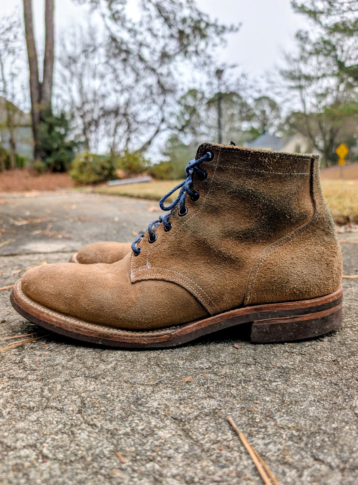 Photo by SIDO on December 4, 2025 of the Oak Street Bootmakers Storm Boot in Horween Natural Chromexcel Roughout.