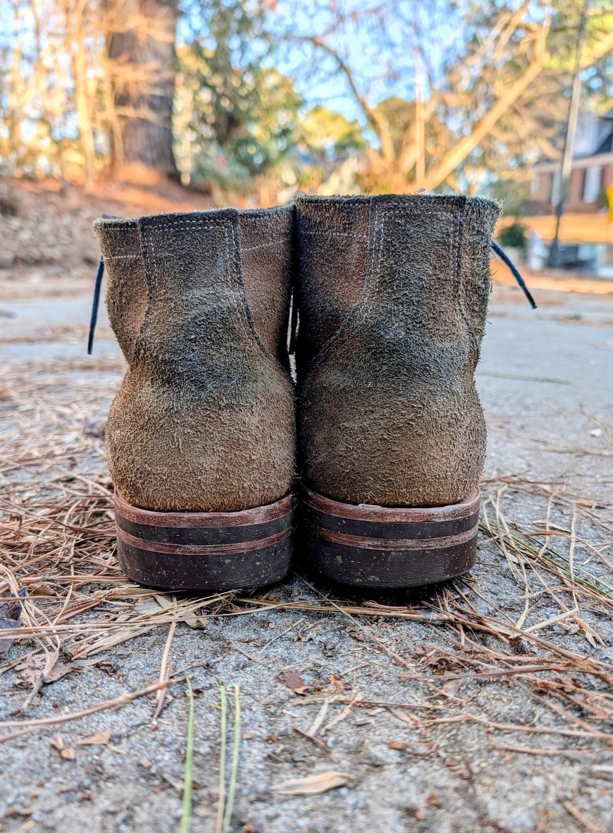 Photo by SIDO on January 1, 2026 of the Oak Street Bootmakers Storm Boot in Horween Natural Chromexcel Roughout.