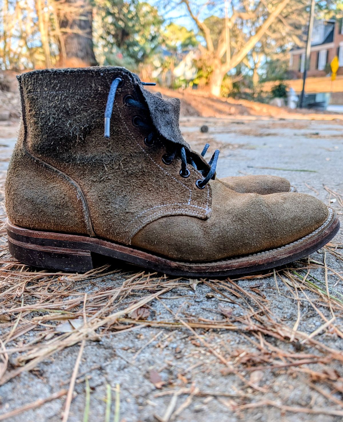 Photo by SIDO on January 1, 2026 of the Oak Street Bootmakers Storm Boot in Horween Natural Chromexcel Roughout.