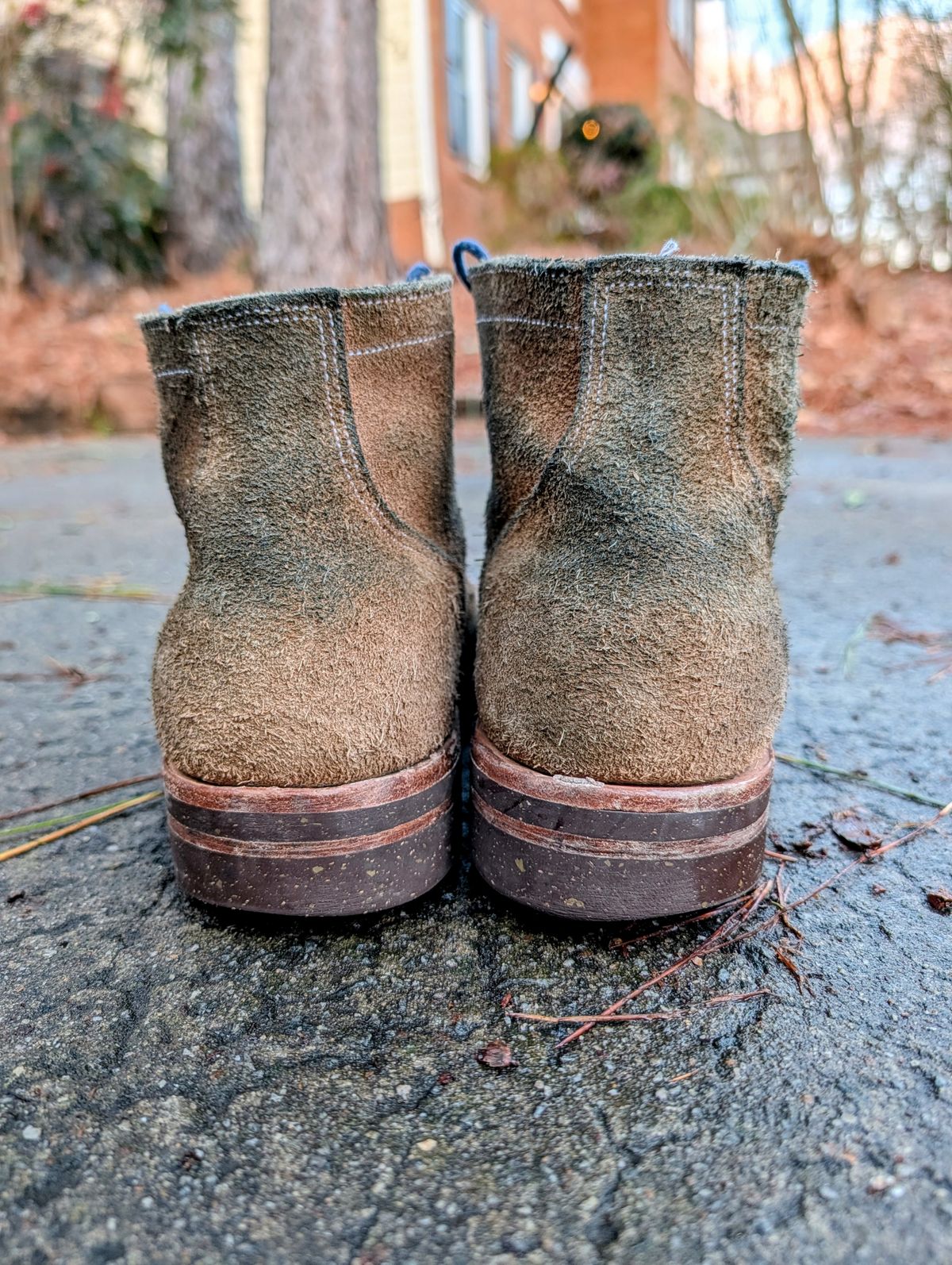 Photo by SIDO on February 4, 2026 of the Oak Street Bootmakers Storm Boot in Horween Natural Chromexcel Roughout.