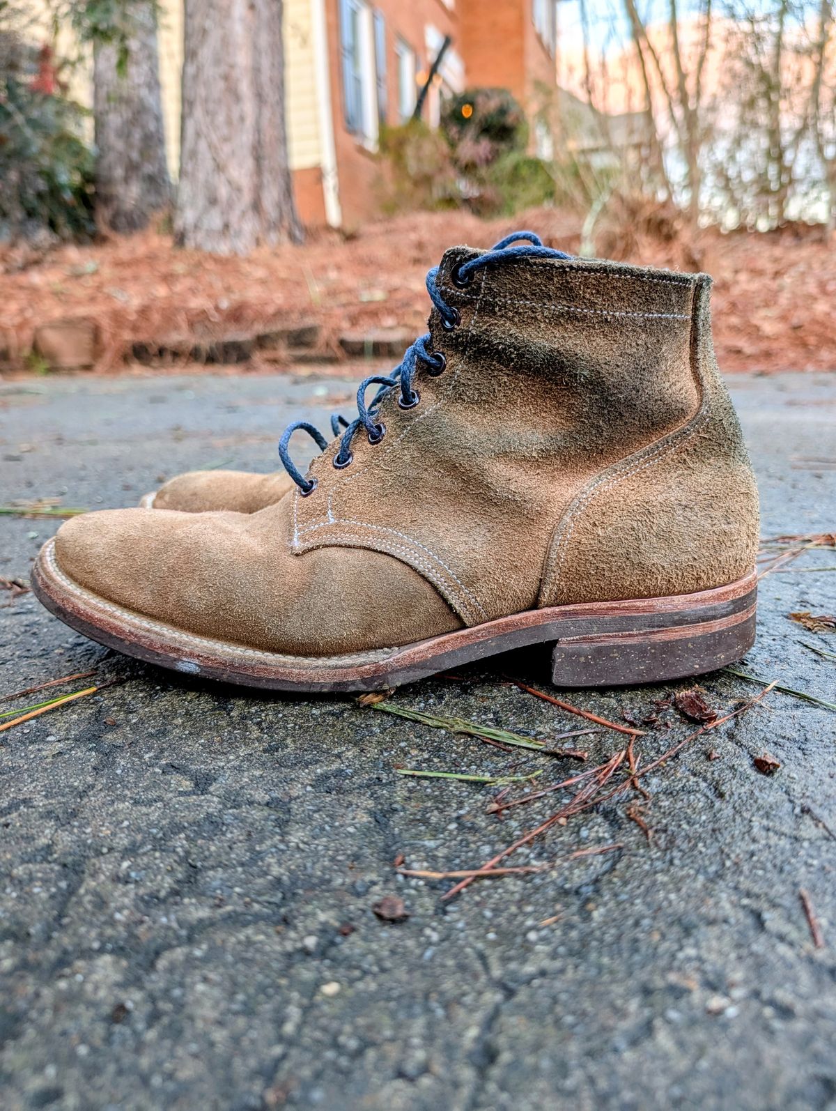 Photo by SIDO on February 4, 2026 of the Oak Street Bootmakers Storm Boot in Horween Natural Chromexcel Roughout.