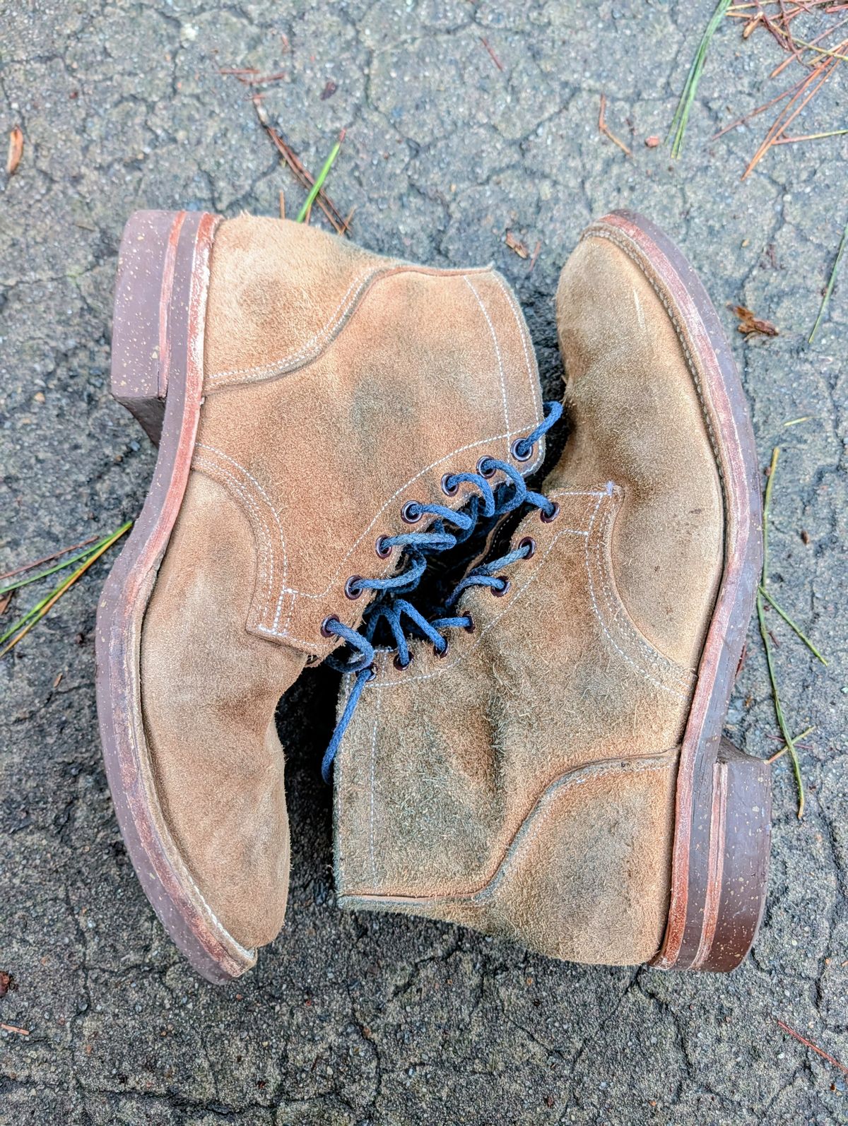 Photo by SIDO on February 4, 2026 of the Oak Street Bootmakers Storm Boot in Horween Natural Chromexcel Roughout.