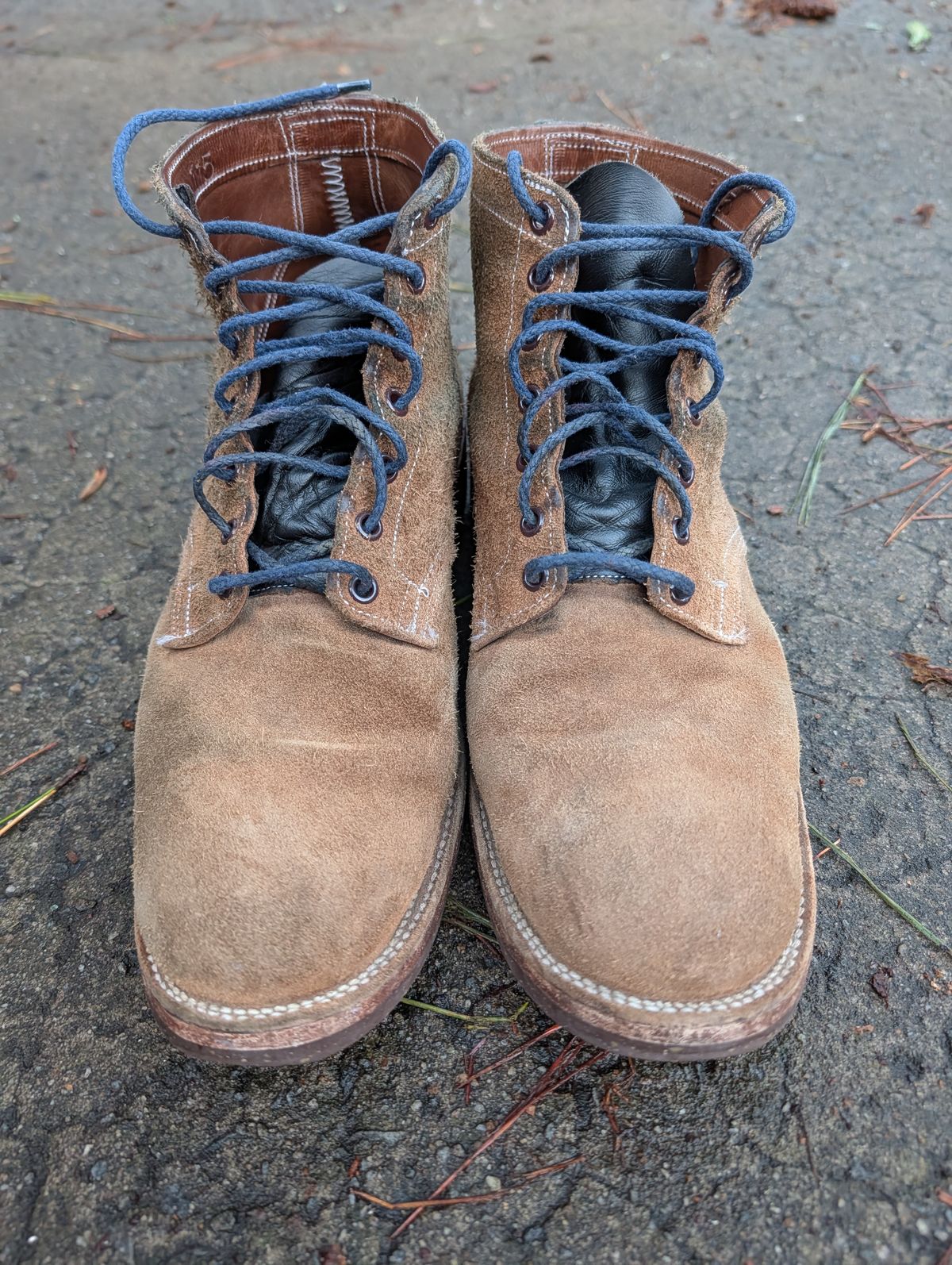 Photo by SIDO on February 4, 2026 of the Oak Street Bootmakers Storm Boot in Horween Natural Chromexcel Roughout.