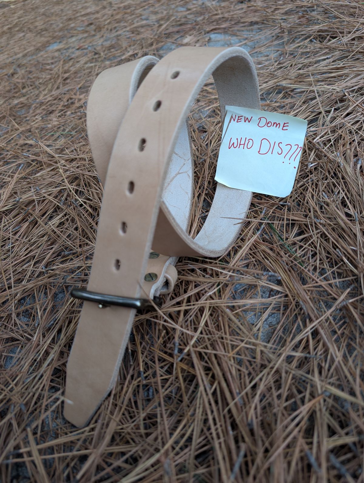 Photo by SIDO on October 1, 2025 of the Carmine Jack Leather Natural Shipyard Belt in Natural Oak Bark Leather.