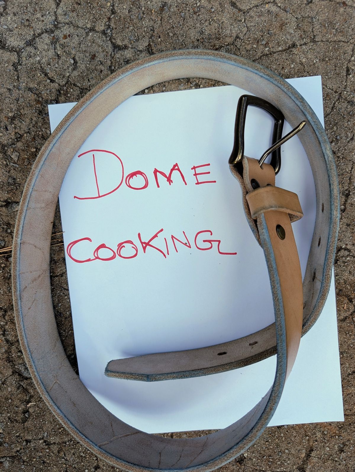 Photo by SIDO on November 2, 2025 of the Carmine Jack Leather Natural Shipyard Belt in Natural Oak Bark Leather.