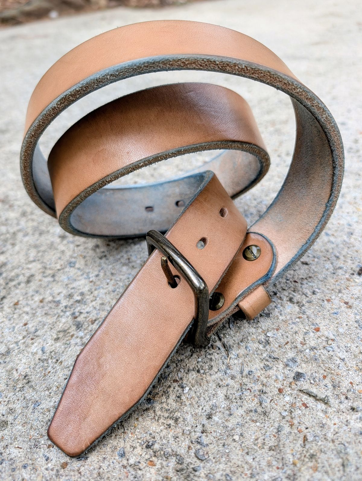 Photo by SIDO on March 1, 2026 of the Carmine Jack Leather Natural Shipyard Belt in Natural Oak Bark Leather.