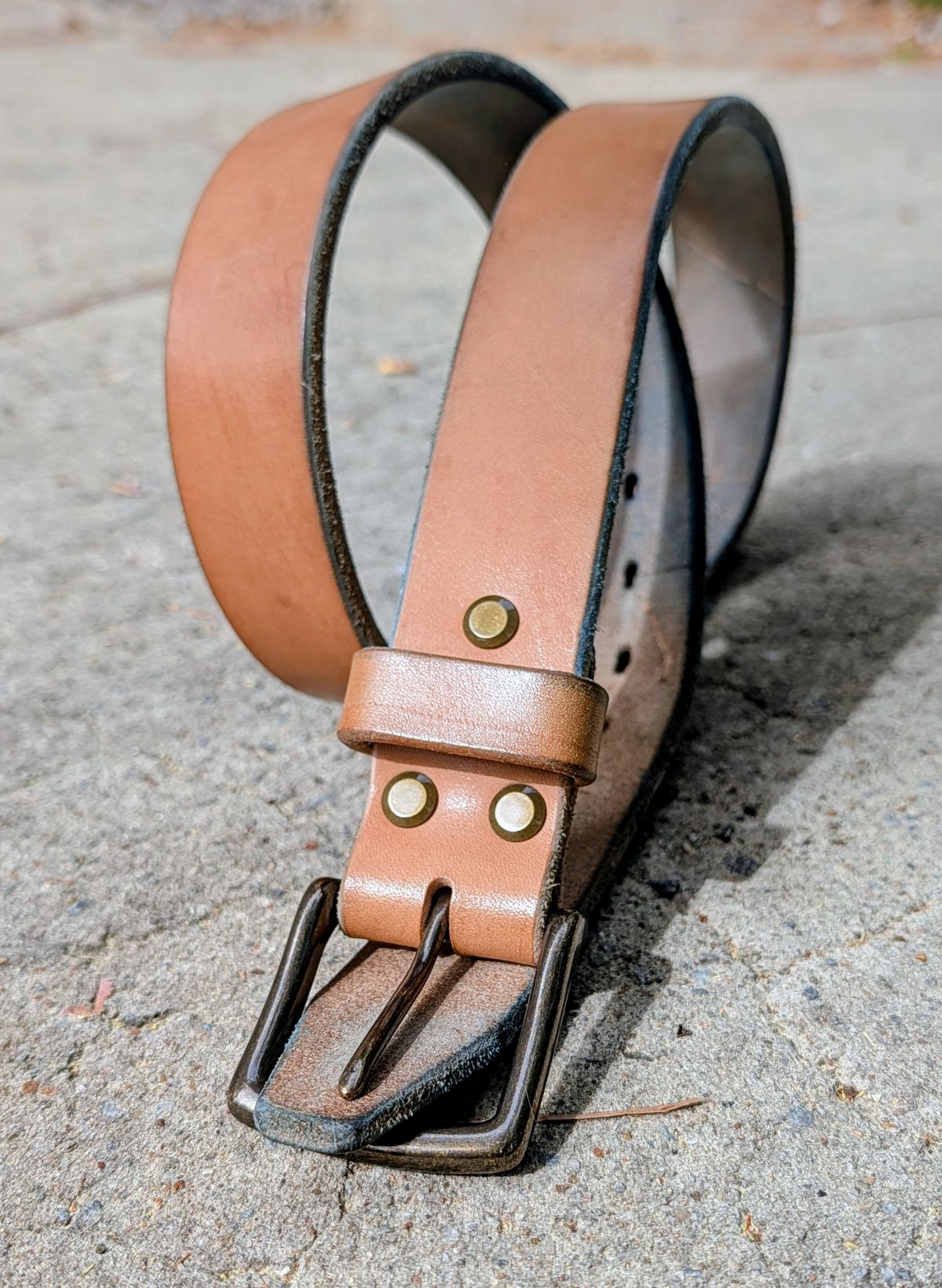 Photo by SIDO on April 1, 2026 of the Carmine Jack Leather Natural Shipyard Belt in Natural Oak Bark Leather.