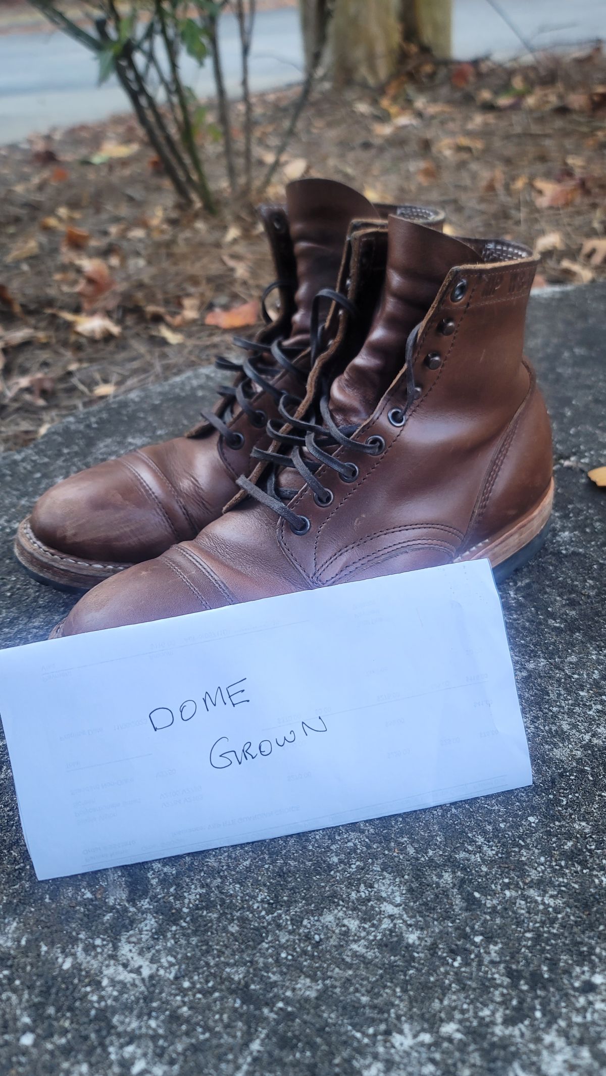Photo by SIDO on November 2, 2023 of the White's MP-Sherman Toe Cap in Horween British Tan Chromexcel.