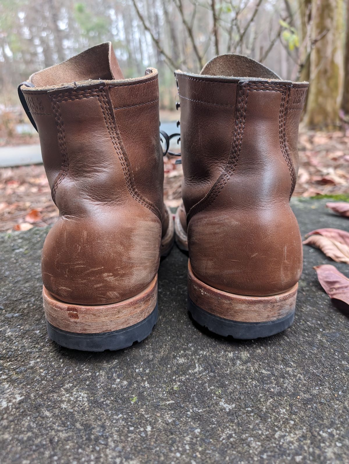 Photo by SIDO on December 2, 2023 of the White's MP-Sherman Toe Cap in Horween British Tan Chromexcel.