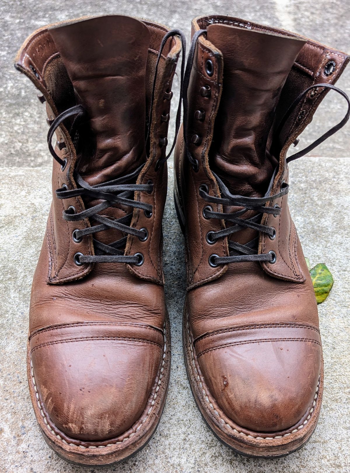 Photo by SIDO on February 4, 2024 of the White's MP-Sherman Toe Cap in Horween British Tan Chromexcel.