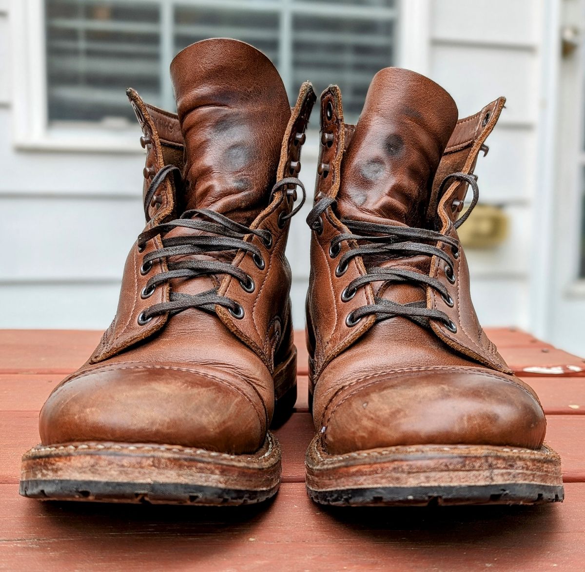 Photo by SIDO on April 2, 2024 of the White's MP-Sherman Toe Cap in Horween British Tan Chromexcel.