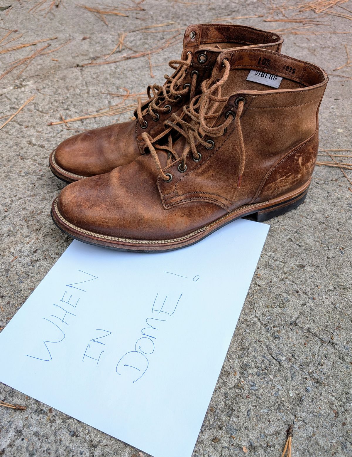 Photo by SIDO on November 1, 2024 of the Viberg Service Boot in Maryam Toscanello TPR Horsebutt.