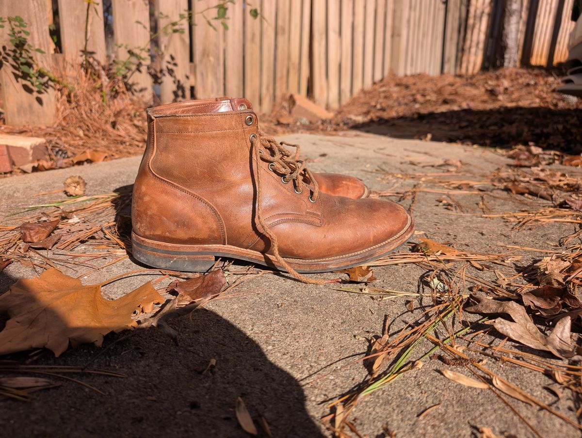 Photo by SIDO on January 4, 2025 of the Viberg Service Boot in Maryam Toscanello TPR Horsebutt.